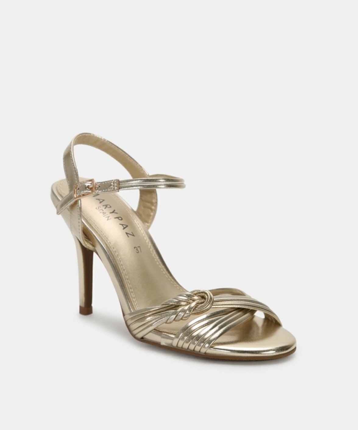 Sandalia tac&oacute;n tiras nudo image number null